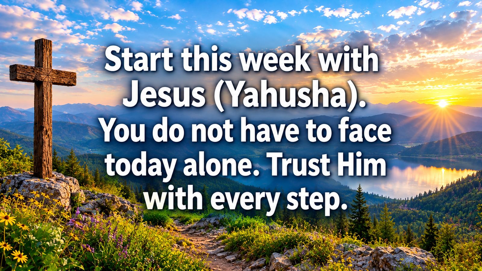 Start this week with Jesus (Yahusha). You do not have to face today alone. Trust Him with every step.